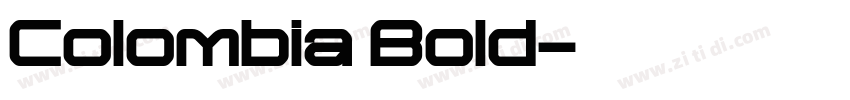 Colombia Bold字体转换